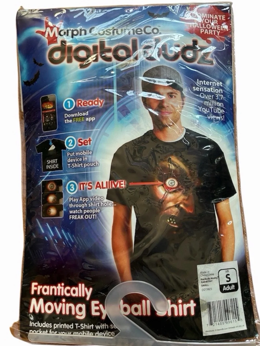 Morph costume co. Digital Dudz frantically moving eyeball. Unisex.